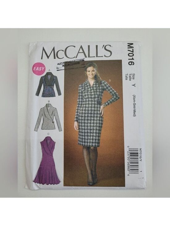 McCall's Other - 🧵4/$20🧵 McCall's M7016 Dress Sewing Pattern Uncut Size X - S - M DIY Supplies